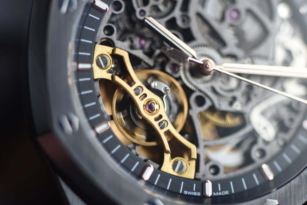 AUDEMARS PIGUET - SUPER MOD Royal Oak 15416CE 41mm Cer/Cer Skeleton Dial 3132 Free Sprung