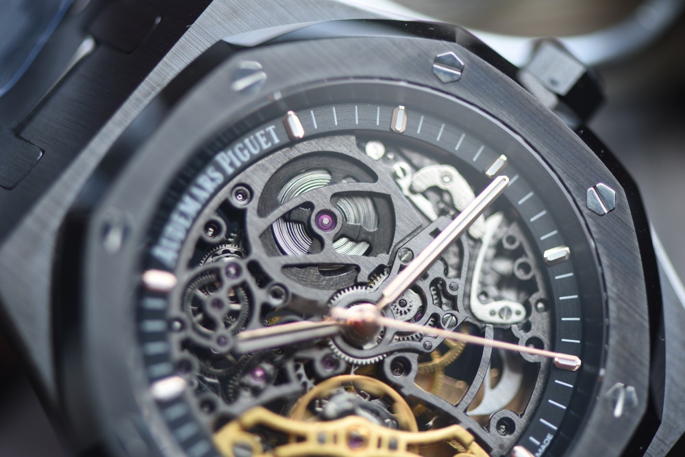 AUDEMARS PIGUET - SUPER MOD Royal Oak 15416CE 41mm Cer/Cer Skeleton Dial 3132 Free Sprung