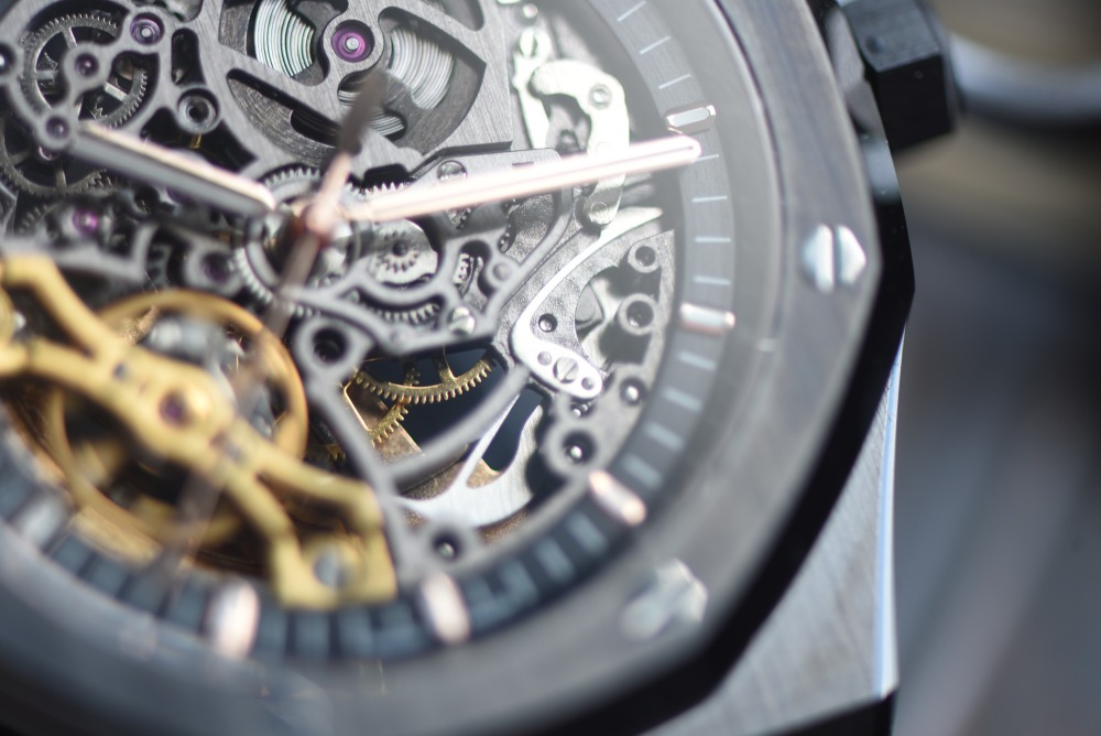AUDEMARS PIGUET - SUPER MOD Royal Oak 15416CE 41mm Cer/Cer Skeleton Dial 3132 Free Sprung