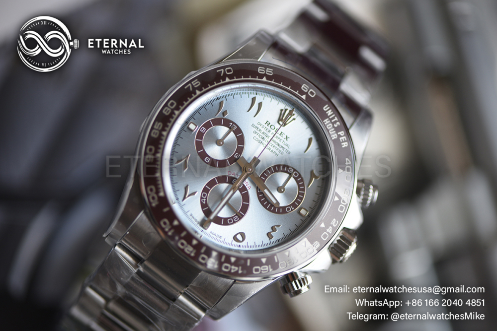 ROLEX - SUPER CLONE Daytona 126506 40mm SS Ice Blue V3 RCF 4131 (Weight Adjusted)