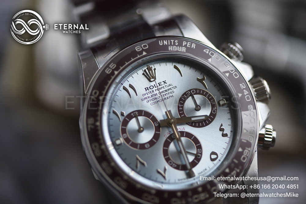 ROLEX - SUPER CLONE Daytona 126506 40mm SS Ice Blue V3 RCF 4131 (Weight Adjusted)
