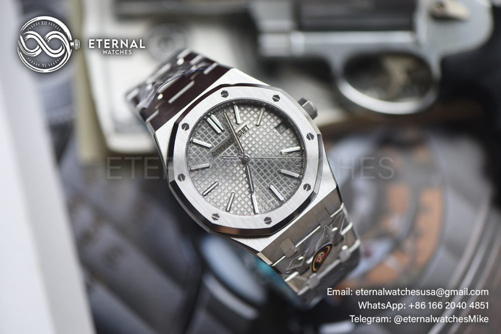 AUDEMARS PIGUET - SUPER CLONE Royal Oak 41mm 15510 SS/SS Grey/Stk DDF DD4302 (Weight Adjusted)