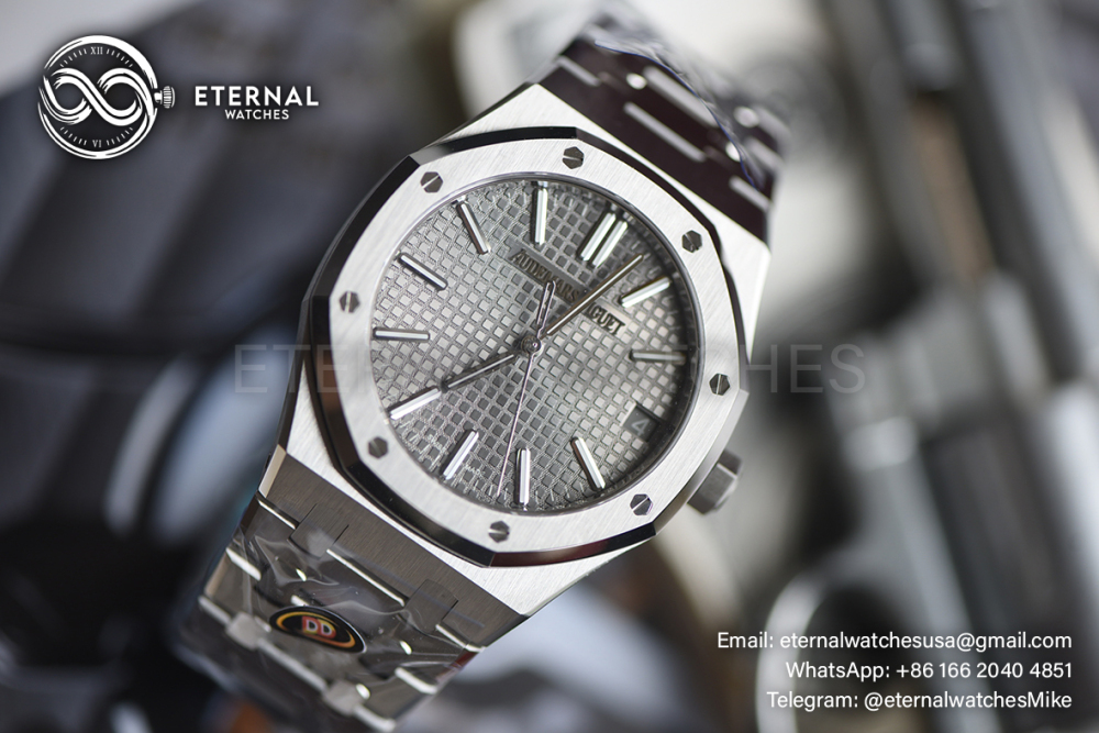 AUDEMARS PIGUET - SUPER CLONE Royal Oak 41mm 15510 SS/SS Grey/Stk DDF DD4302 (Weight Adjusted)