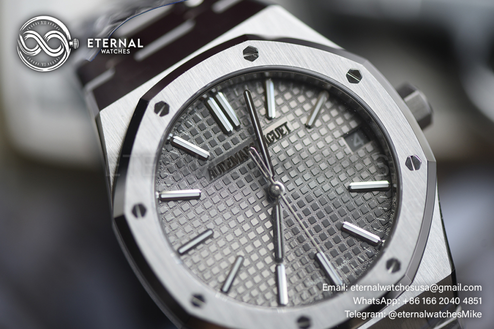 AUDEMARS PIGUET - SUPER CLONE Royal Oak 41mm 15510 SS/SS Grey/Stk DDF DD4302 (Weight Adjusted)