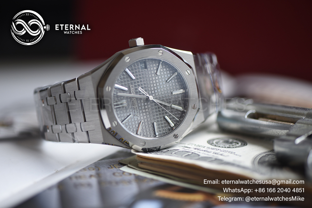 AUDEMARS PIGUET - SUPER CLONE Royal Oak 41mm 15510 SS/SS Grey/Stk DDF DD4302 (Weight Adjusted)
