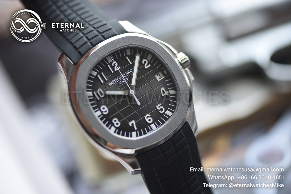 PATEK PHILIPPE - SUPER CLONE Aquanaut 5167 40mm SS/RU Grey Dial on Black Rubber Strap DDF DD330 (SW Dial)