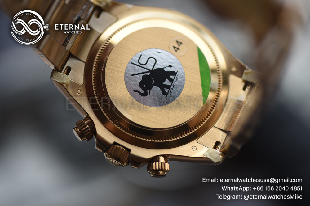 ROLEX - SUPER CLONE Daytona 126508 40mm YG/YG Green/Stk VSF V3 DD4131 (Weight Adjusted)
