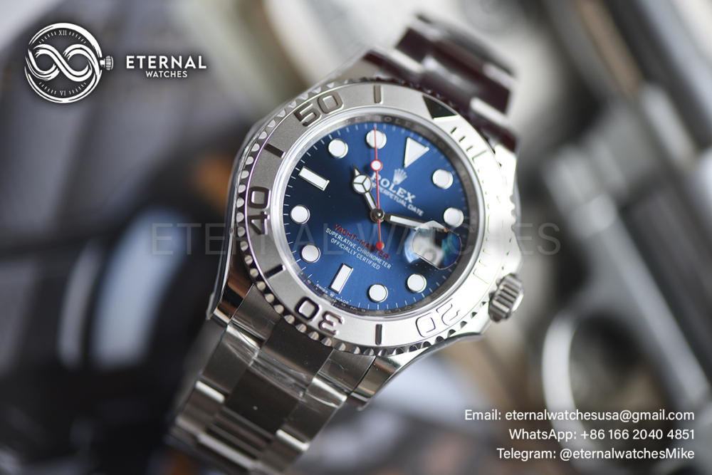ROLEX - SUPER CLONE YachtMaster 126622 40mm SS/SS Blue/Dot VSF DD3235