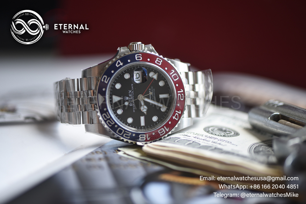 ROLEX - SUPER CLONE GMT Master II 126710 Pepsi Jubilee 40mm SS/SS Black VSF V3 DD3285