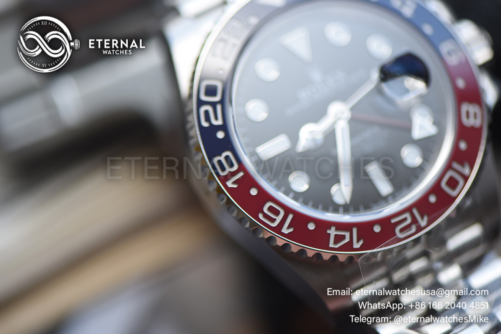 ROLEX - SUPER CLONE GMT Master II 126710 Pepsi Jubilee 40mm SS/SS Black VSF V3 DD3285