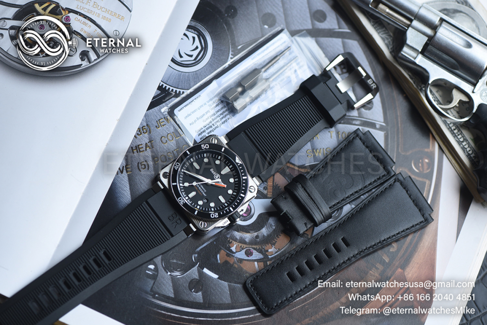 BELL & ROSS - BR03-92 Diver Black SS/RU 42mm ETA-2892