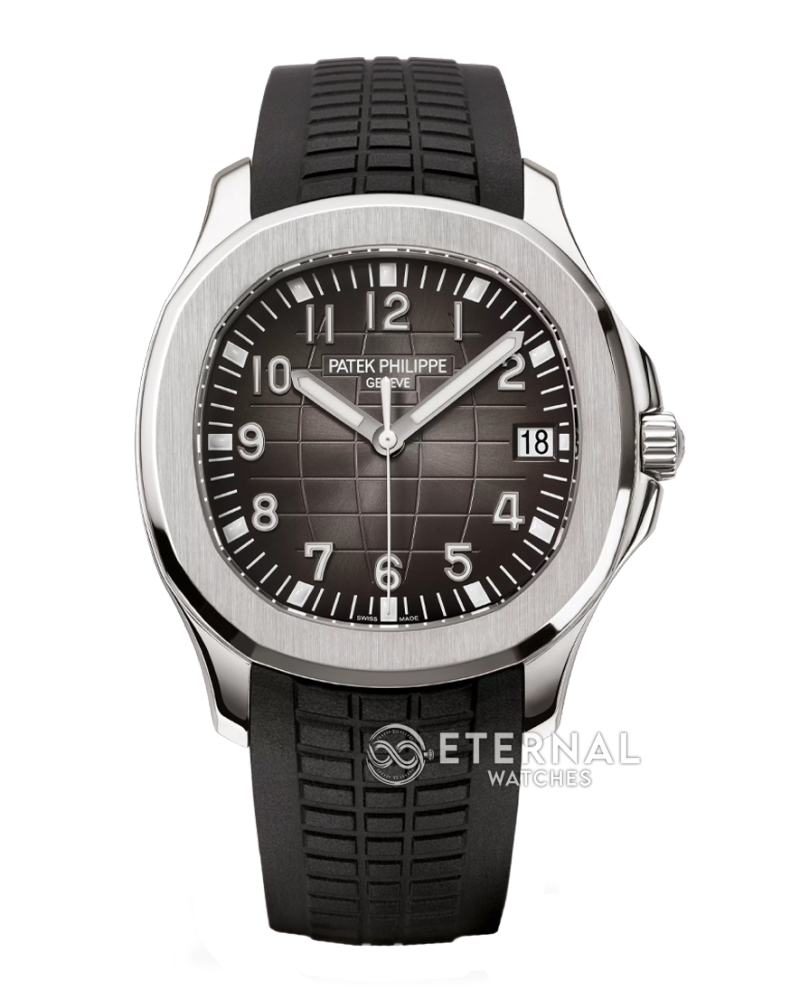 PATEK PHILIPPE - SUPER CLONE Aquanaut 5167 40mm SS/RU Grey Dial on Black Rubber Strap DDF DD330 (SW Dial)