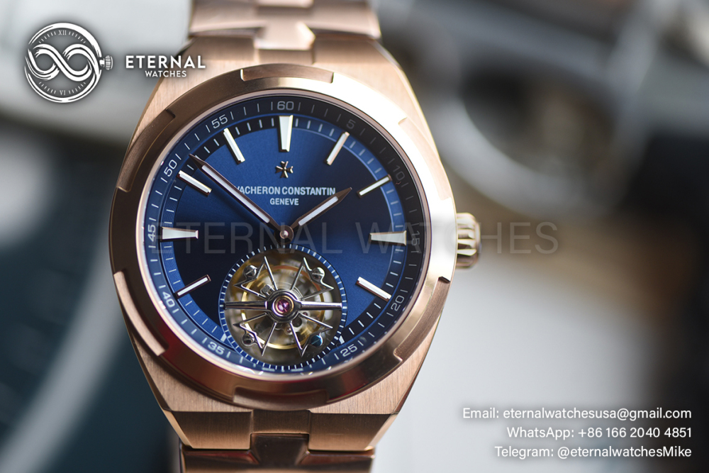 VACHERON CONSTANTIN - Overseas Tourbillon RG/RG Blue Dial BBF Manual
