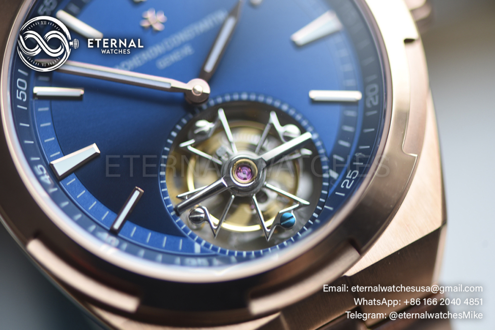VACHERON CONSTANTIN - Overseas Tourbillon RG/RG Blue Dial BBF Manual