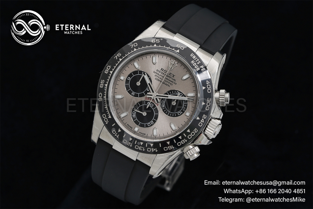 ROLEX - Super Clone Daytona 126519 40mm SS/RU Grey/Black VSF V2 DD4131 (Weight Adjusted)