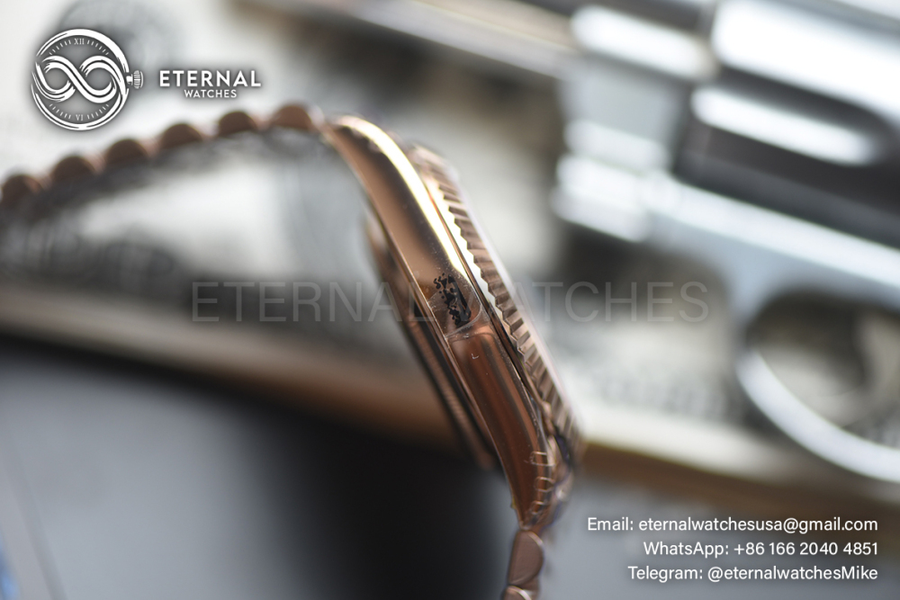 ROLEX - SUPER CLONE DayDate 228235 40mm RG/RG MOP/Dia VSF V2 DD3255 (Weight Adjusted)