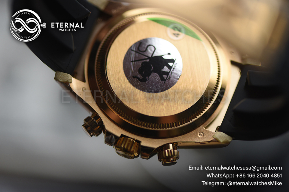ROLEX - Super Clone Cosmograph Daytona 126518 40mm YG/RU Black/Gold VSF DD4131 (Weight Adjusted)