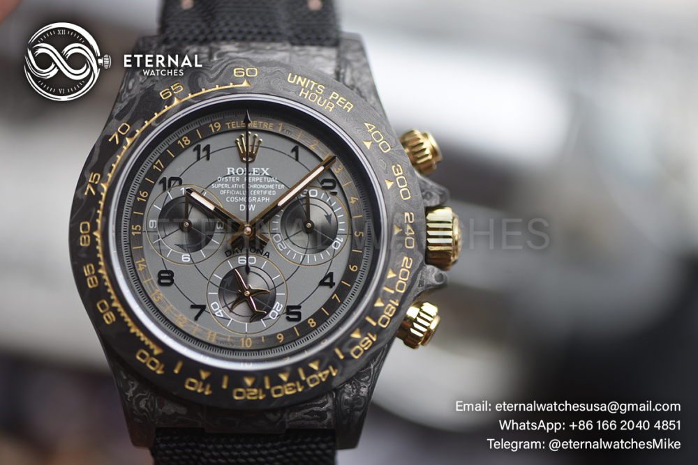 ROLEX - SUPER CLONE Daytona Diw 40mm Black FC/NY Grey Dial Sonic DD4130