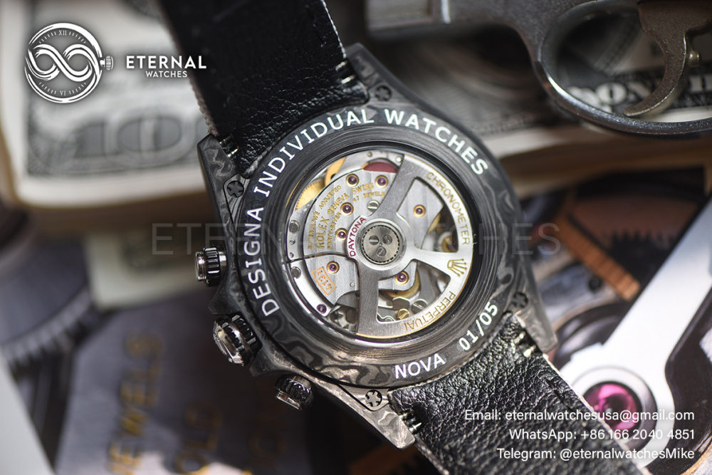 ROLEX - SUPER CLONE Daytona DIW 40mm White Carbon/NY Grey/Stk Dial Sonic DD4131
