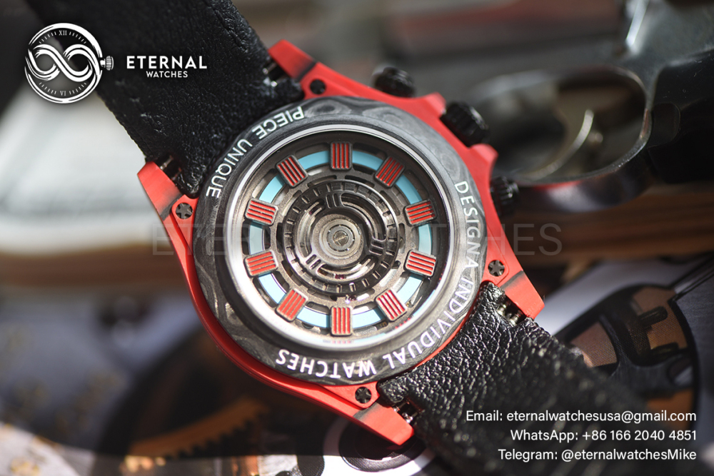 ROLEX - SUPER CLONE Daytona Diw The Iron Man 40mm Black Carbon FC/NY Red Dial SONIC DD4130