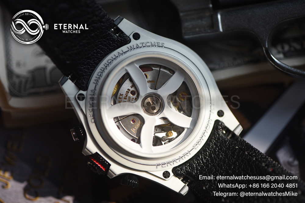 ROLEX - SUPER CLONE Daytona DIW Ferrari Special Edition 40mm White Carbon/NY White/Stk Dial Sonic DD4130