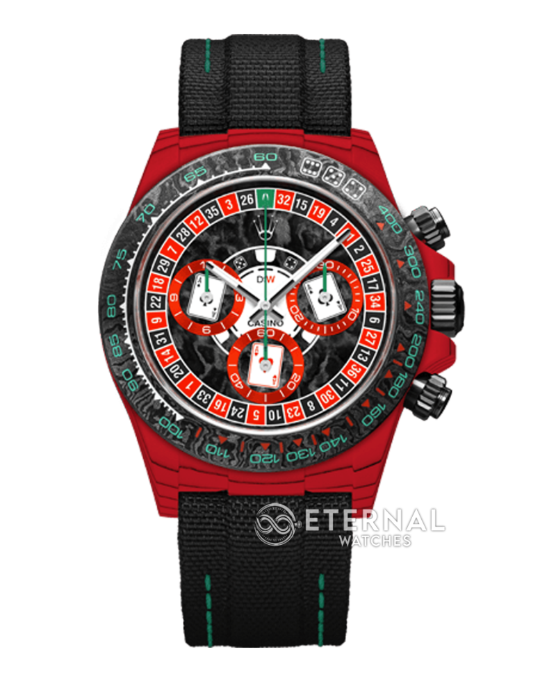 ROLEX - SUPER CLONE Daytona DIW 40mm Carbon/NY Roulette Dial Sonic DD4130