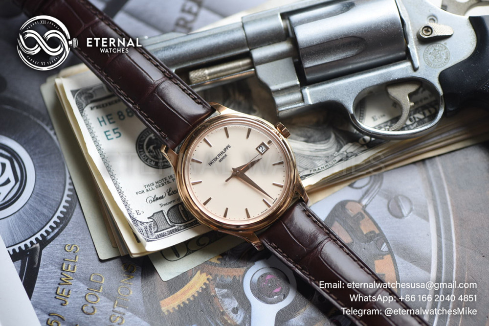 PATEK PHILIPPE - Calatrava 5227 RG/LE Cream White ZF 1:1 MY9015 Mod