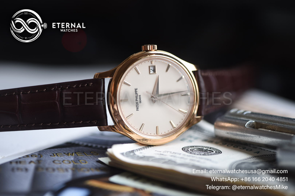 PATEK PHILIPPE - Calatrava 5227 RG/LE Cream White ZF 1:1 MY9015 Mod