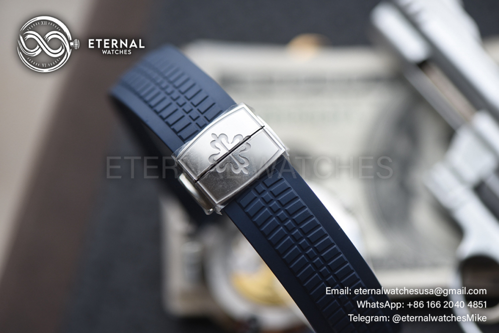 PATEK PHILIPPE - SUPER CLONE Aquanaut 5168G 42mm SS/RU Blue/Num DDF DD330 SW Dial (Weight Adjusted)