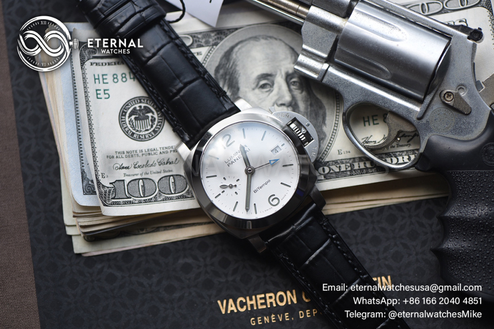 PANERAI - SUPER CLONE Luminor PAM1367 Bitempo GMT 40mm SS/LE White Dial VSF P900