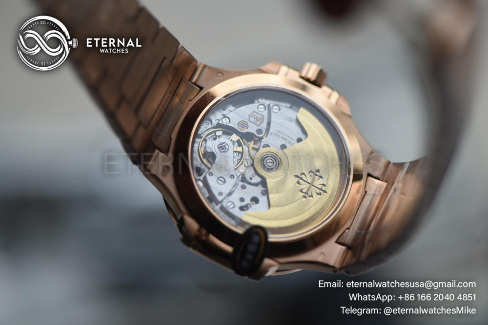 PATEK PHILIPPE - SUPER CLONE Nautilus 7118 35mm RG/RG Dia Gold Dial DDF DD330