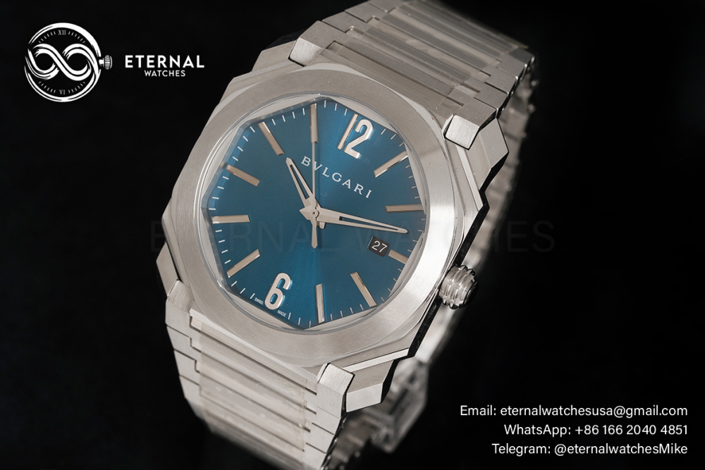 BVLGARI - OCTO Solotempo 41mm SS/SS Blue BVF V3 A191
