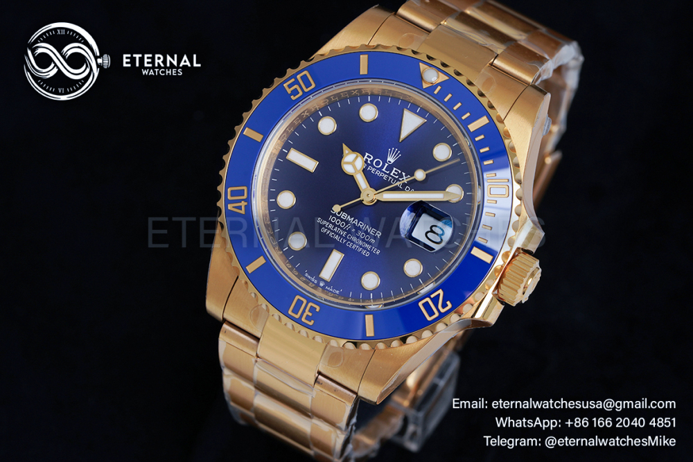 ROLEX - SUPER CLONE Submariner 116618LB 40mm YG/YG Blue Dial VSF VS3135