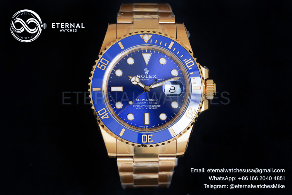 ROLEX - SUPER CLONE Submariner 116618LB 40mm YG/YG Blue Dial VSF VS3135