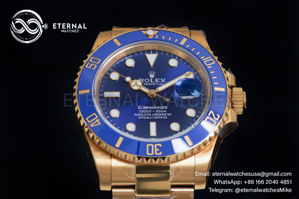 ROLEX - SUPER CLONE Submariner 116618LB 40mm YG/YG Blue Dial VSF VS3135
