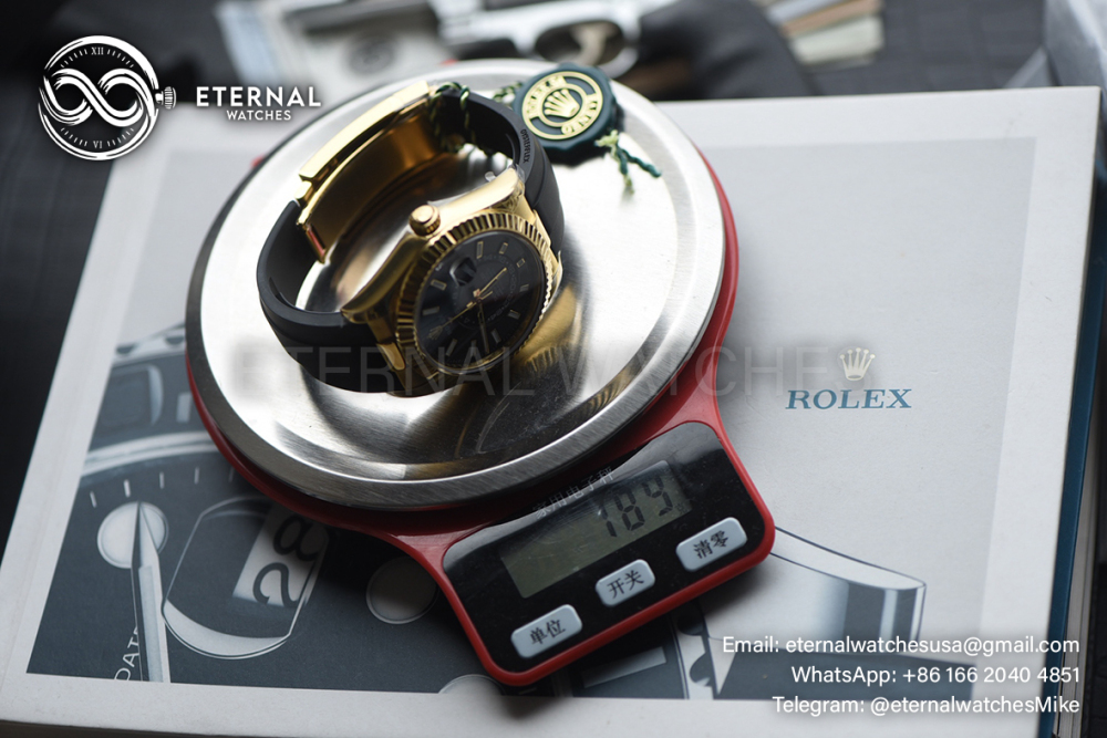 ROLEX - SkyDweller 336238 42mm YG/RU Black Dial ZF A2824 (Weight Adjusted)