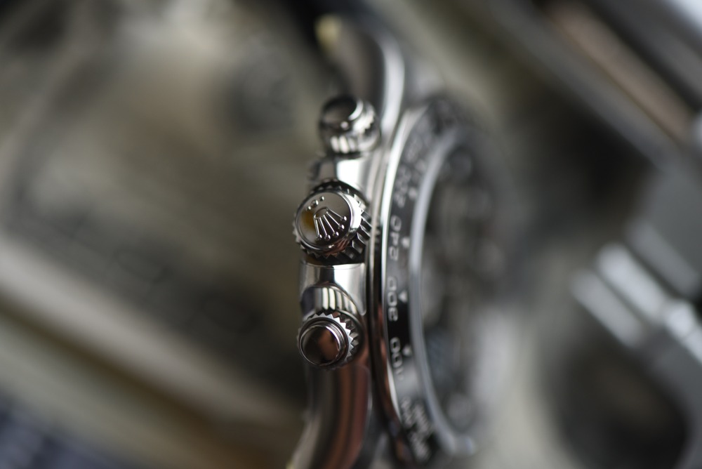 ROLEX - SUPER CLONE Daytona 126519 40mm SS/RU Black/Diamond VSF V2 DD4131 (Weight Adjusted)