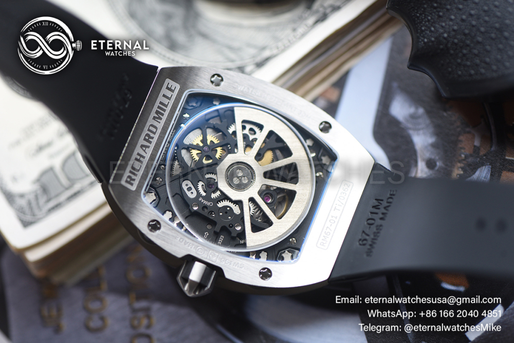 RICHARD MILLE - SUPER CLONE RM67-01 Titanium Automatic Winding Extra Flat (Upgraded)