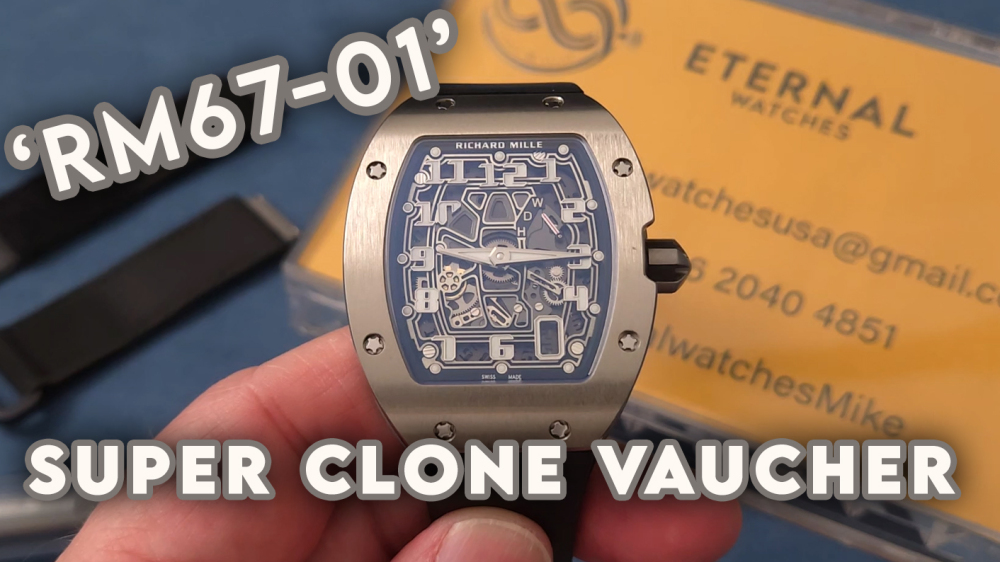 RICHARD MILLE - SUPER CLONE RM67-01 Titanium Automatic Winding Extra Flat (Upgraded)