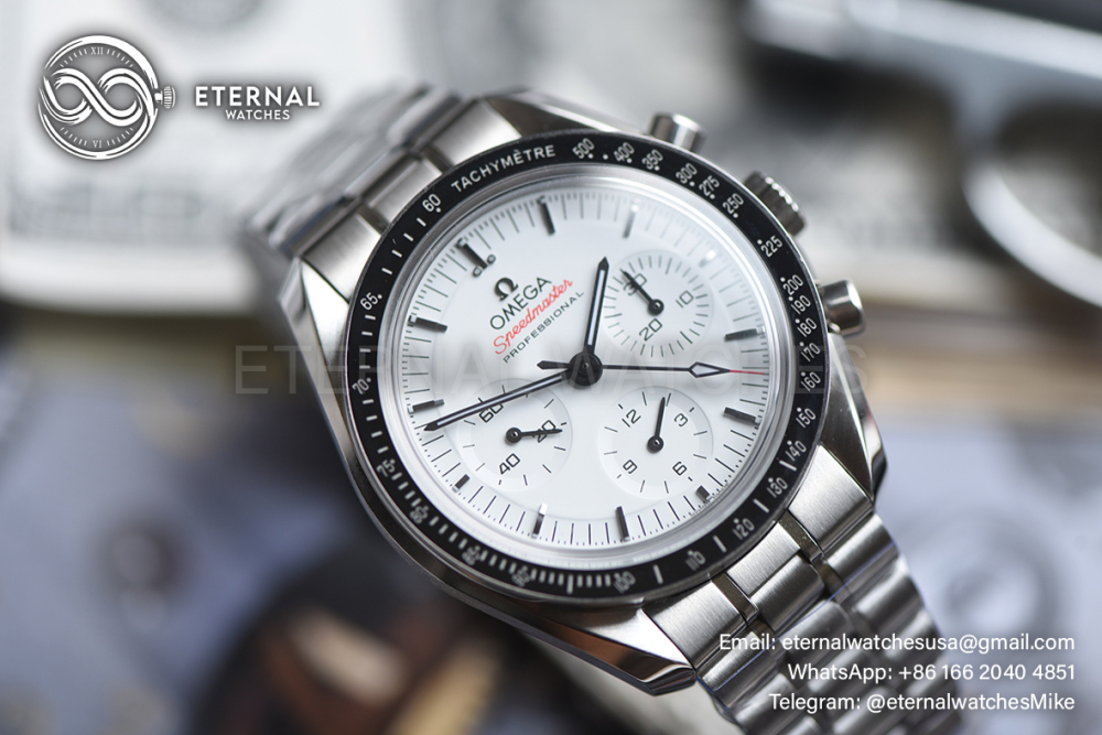 OMEGA - Speedmaster MoonWatch 41mm SS/SS White Dial OMF A3861