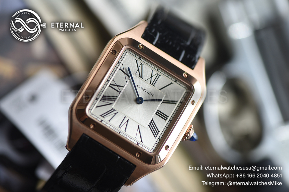 CARTIER - Santos Dumont 31mm RG/LE White F1 Swiss Quartz