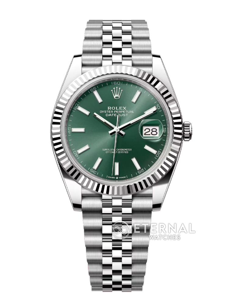 ROLEX - SUPER CLONE DateJust 126334 41mm SS/STK Green Dial V2 VSF 3235