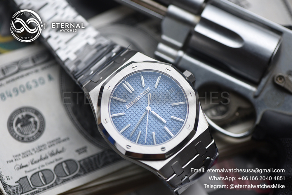 AUDEMARS PIGUET - SUPER CLONE Royal Oak 15510 41mm SSSS BlueStk DDF DD4302 (Weight Adjusted)