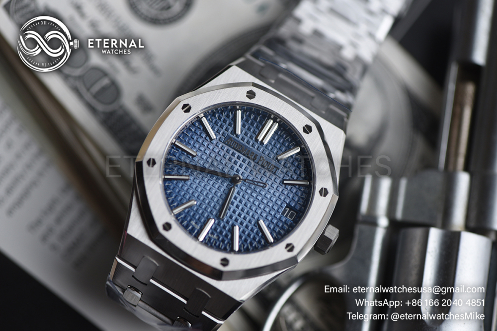 AUDEMARS PIGUET - SUPER CLONE Royal Oak 15510 41mm SSSS BlueStk DDF DD4302 (Weight Adjusted)