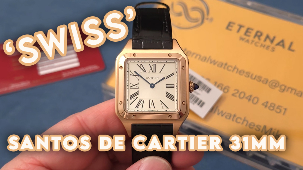CARTIER - Santos Dumont 31mm RG/LE White F1 Swiss Quartz