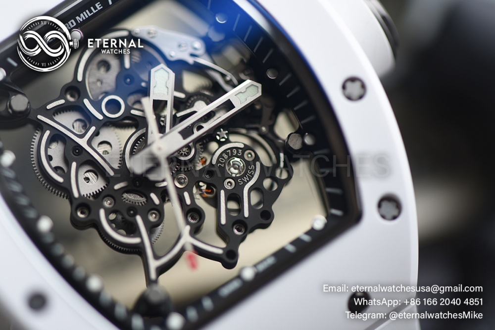 RICHARD MILLE - ETERNAL WATCHES ULTRA MOD 99.9% RM055 Bubba Watson All White