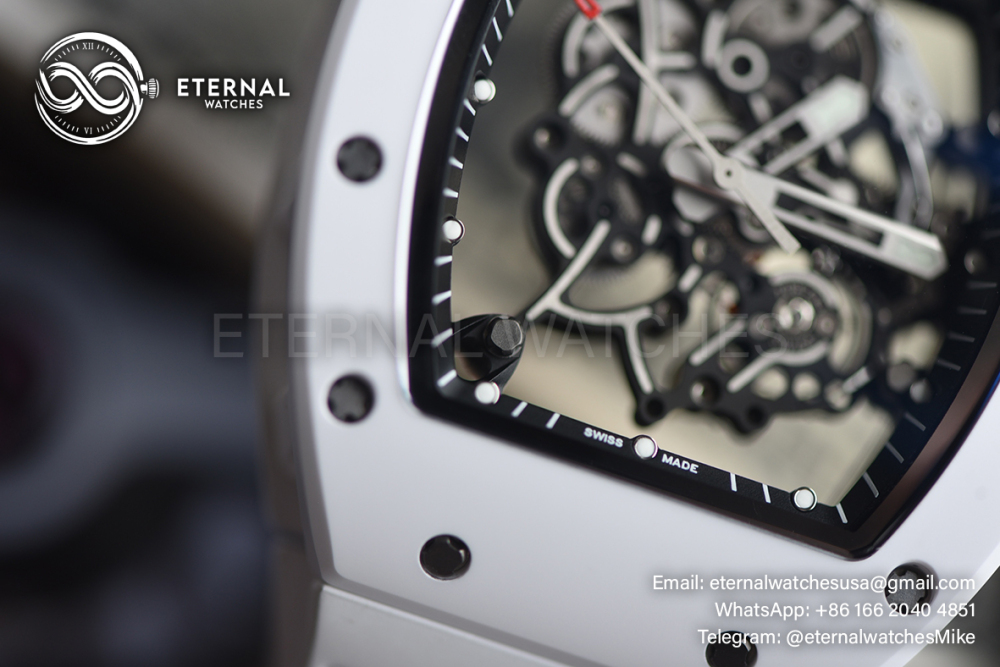RICHARD MILLE - ETERNAL WATCHES ULTRA MOD 99.9% RM055 Bubba Watson All White