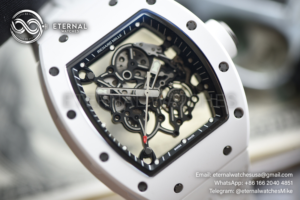 RICHARD MILLE - ETERNAL WATCHES ULTRA MOD 99.9% RM055 Bubba Watson All White