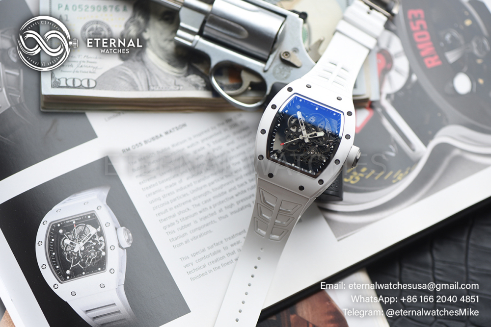 RICHARD MILLE - ETERNAL WATCHES ULTRA MOD 99.9% RM055 Bubba Watson All White