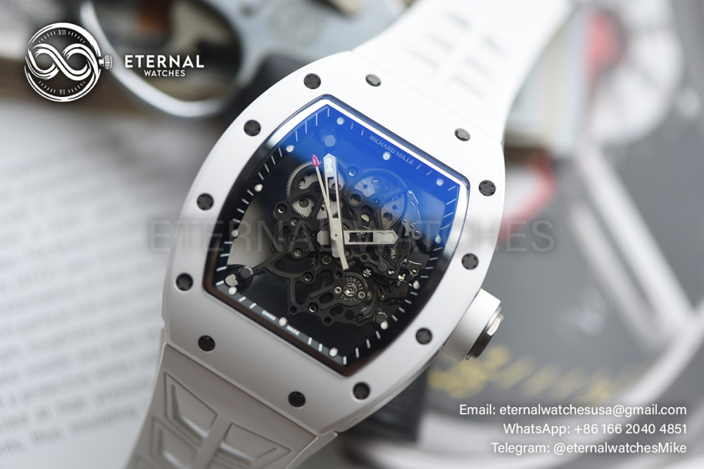 RICHARD MILLE - ETERNAL WATCHES ULTRA MOD 99.9% RM055 Bubba Watson All White